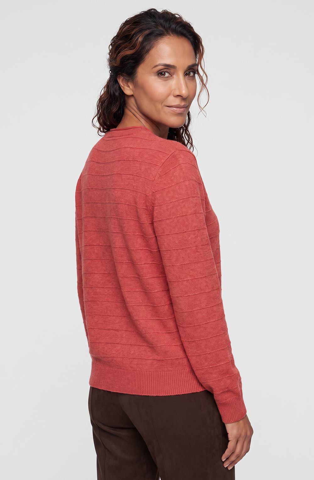 Sienna Red Textured Knit Henny Jumper