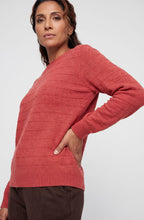 Sienna Red Textured Knit Henny Jumper