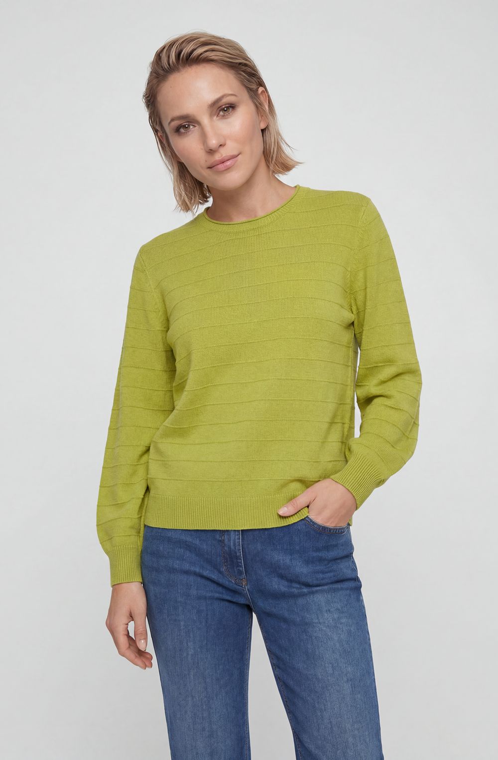 Wild Lime Textured Knit Henny Jumper