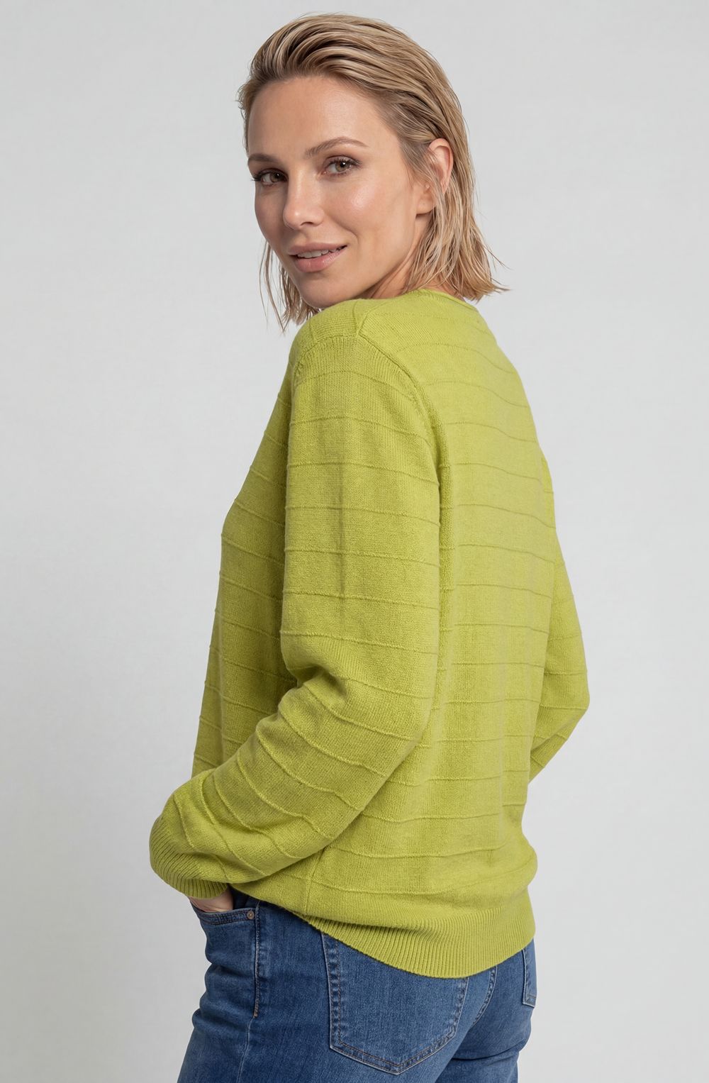 Wild Lime Textured Knit Henny Jumper