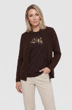 Coffee Bean High Neck Eva Cardigan