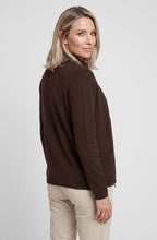 Coffee Bean High Neck Eva Cardigan