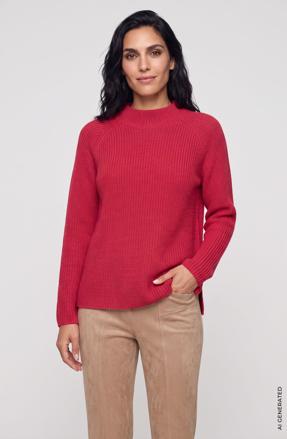 Redberry Chunky Ribbed Knit Jumper