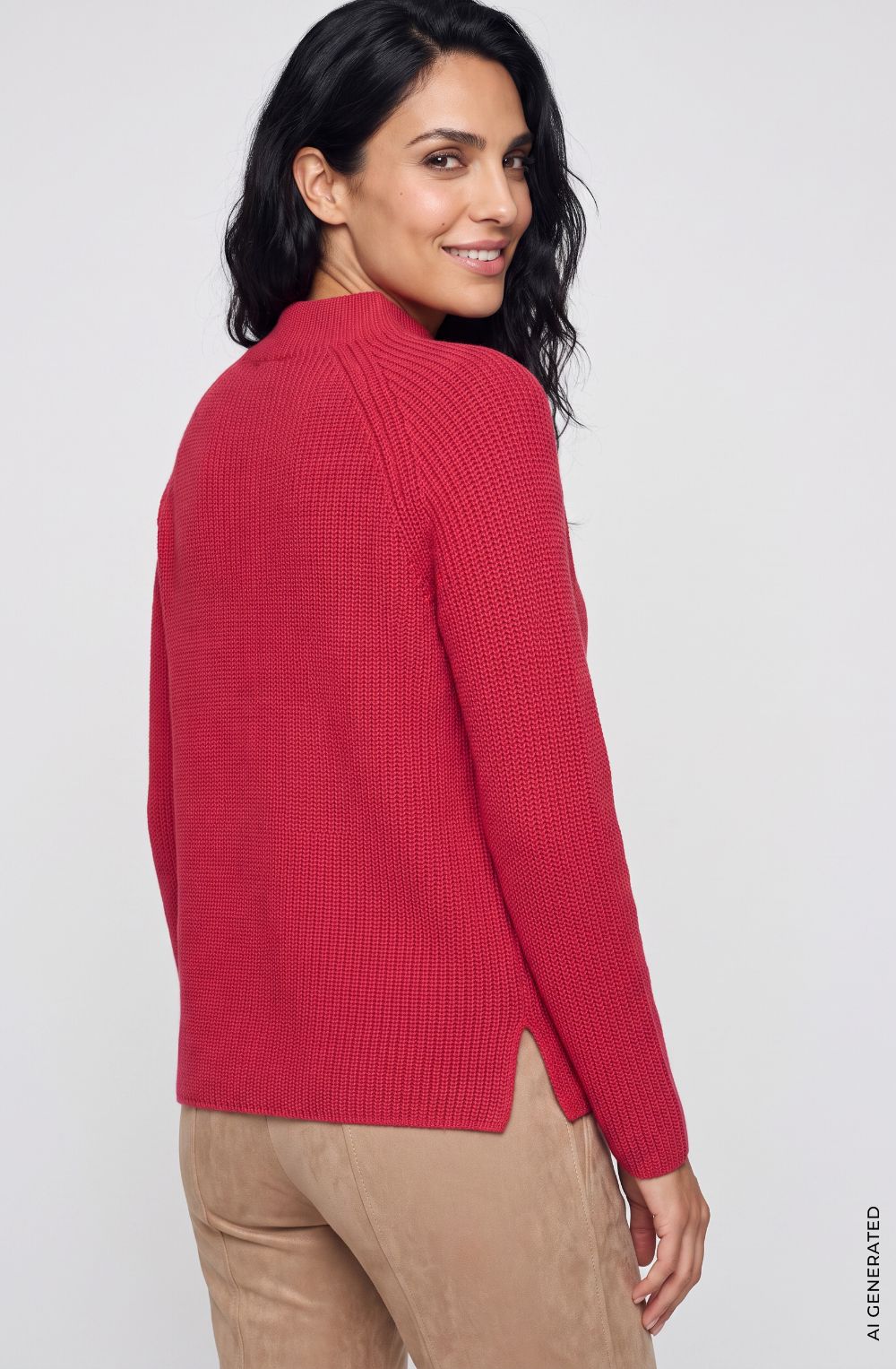 Redberry Chunky Ribbed Knit Jumper