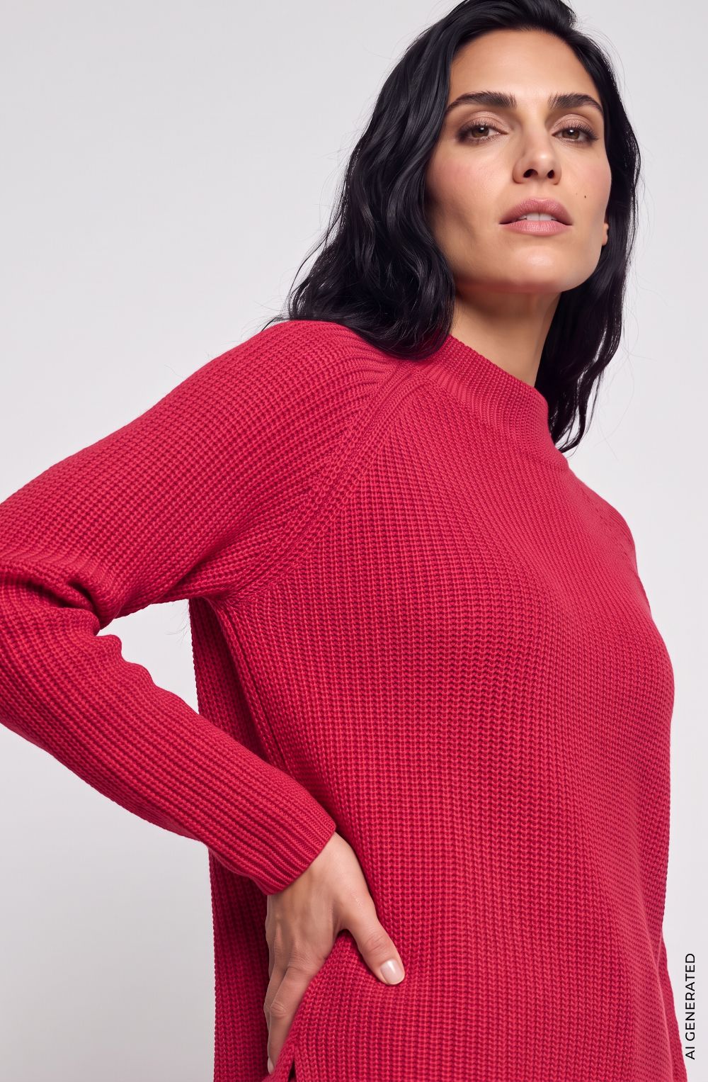 Redberry Chunky Ribbed Knit Jumper