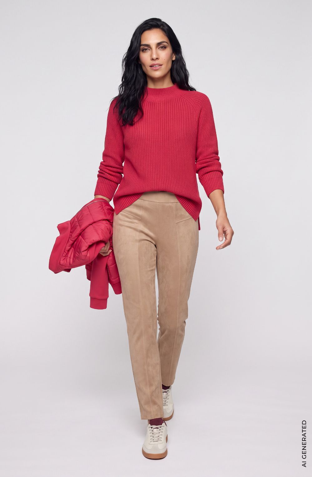 Redberry Chunky Ribbed Knit Jumper