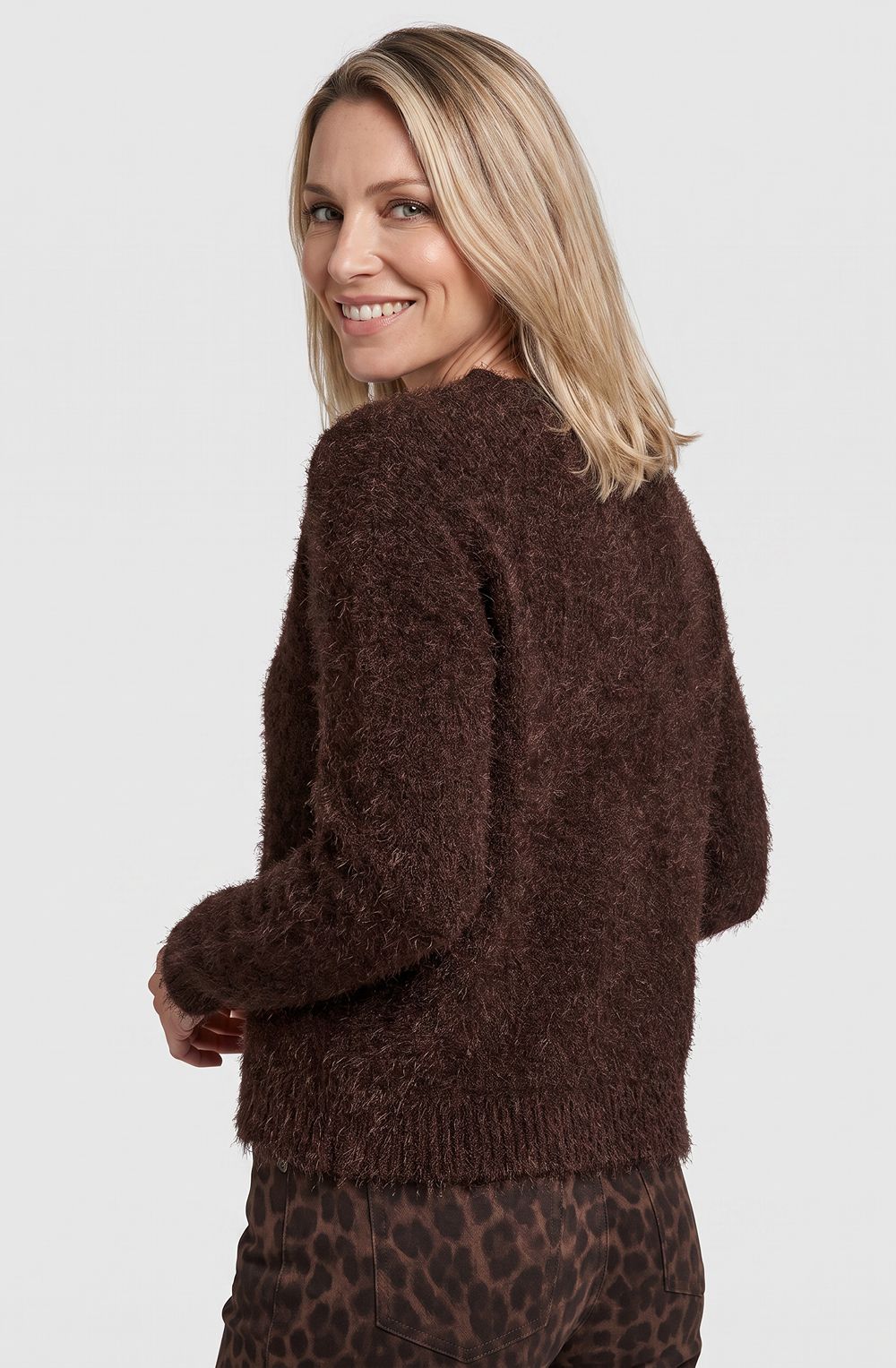 Coffee Bean Feather Knit Henny Jumper