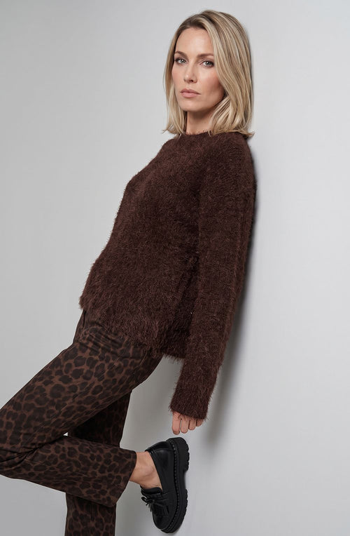 Coffee Bean Feather Knit Henny Jumper