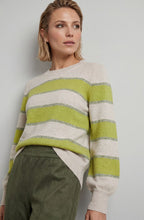 Wild Lime Striped Relaxed Fit Henny Jumper