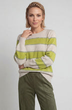 Wild Lime Striped Relaxed Fit Henny Jumper