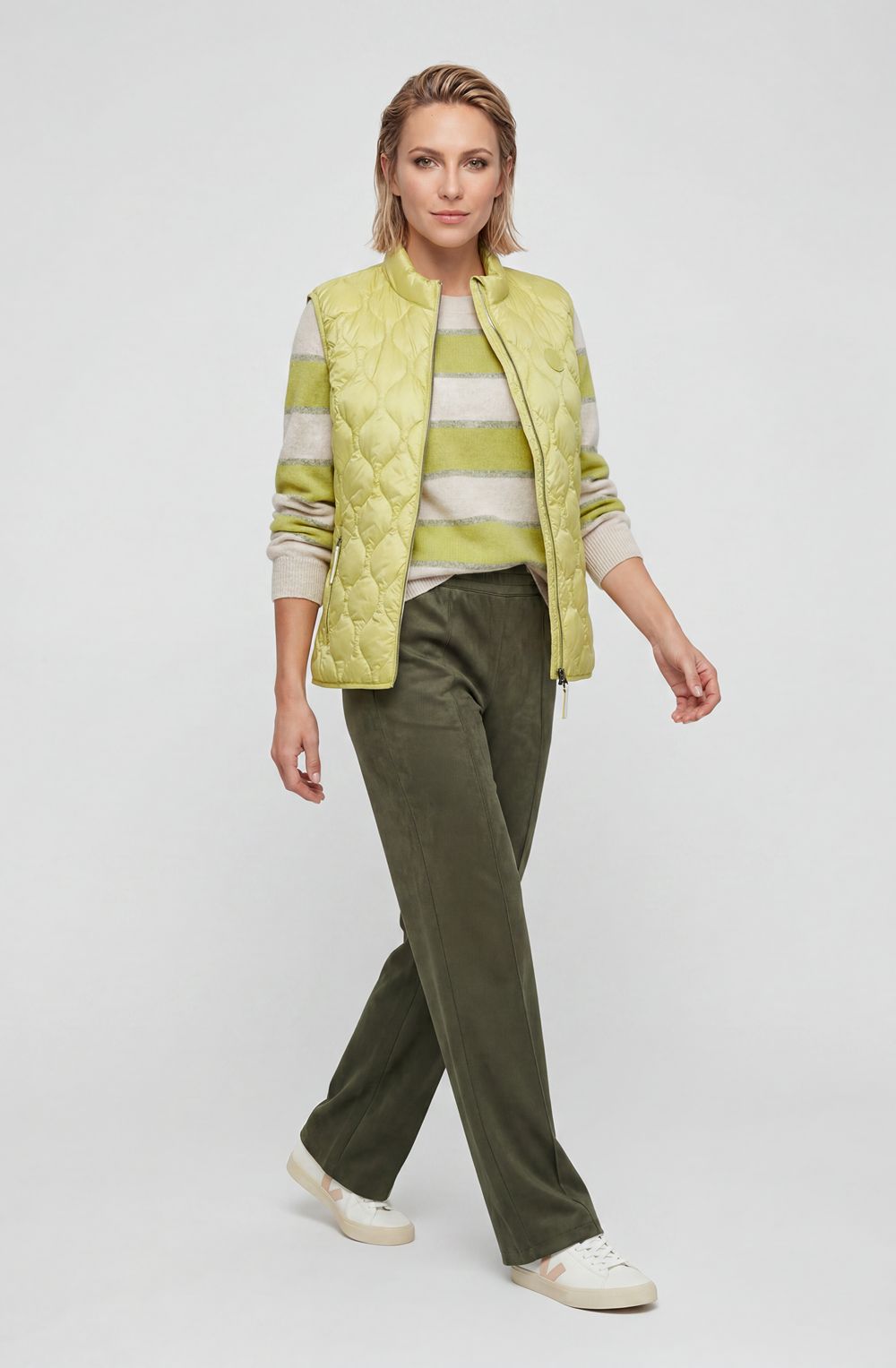 Wild Lime Striped Relaxed Fit Henny Jumper
