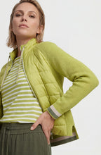 Wild Lime Quilted and Knitted Henny Jacket