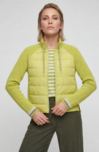 Wild Lime Quilted and Knitted Henny Jacket