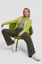 Wild Lime Quilted and Knitted Henny Jacket