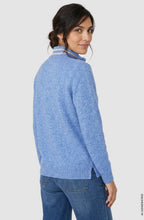 Cobalt Melange High Neck Quarter Zip Henny Jumper