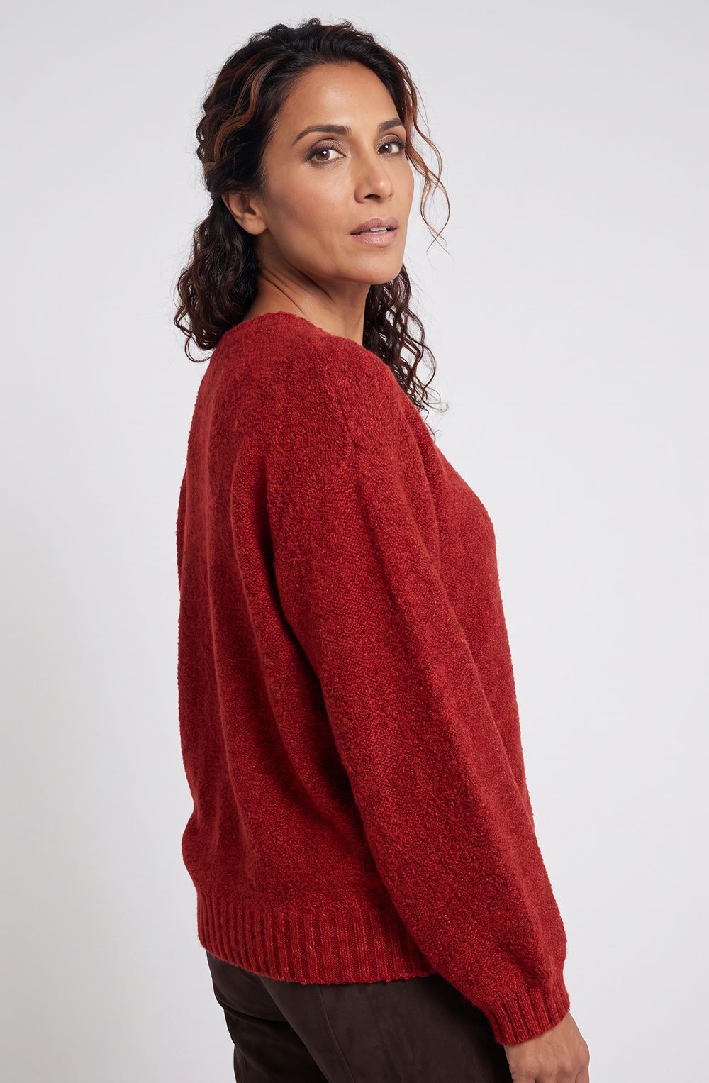 Sienna Red Bucle Knit Henny Jumper