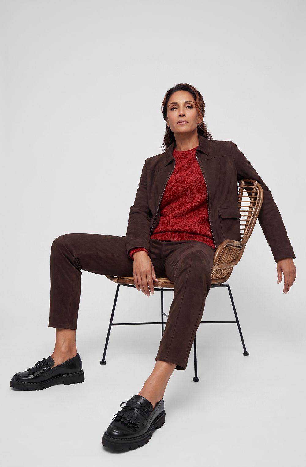 Sienna Red Bucle Knit Henny Jumper