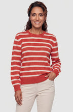 Sienna Red Striped Round Neck Henny Jumper