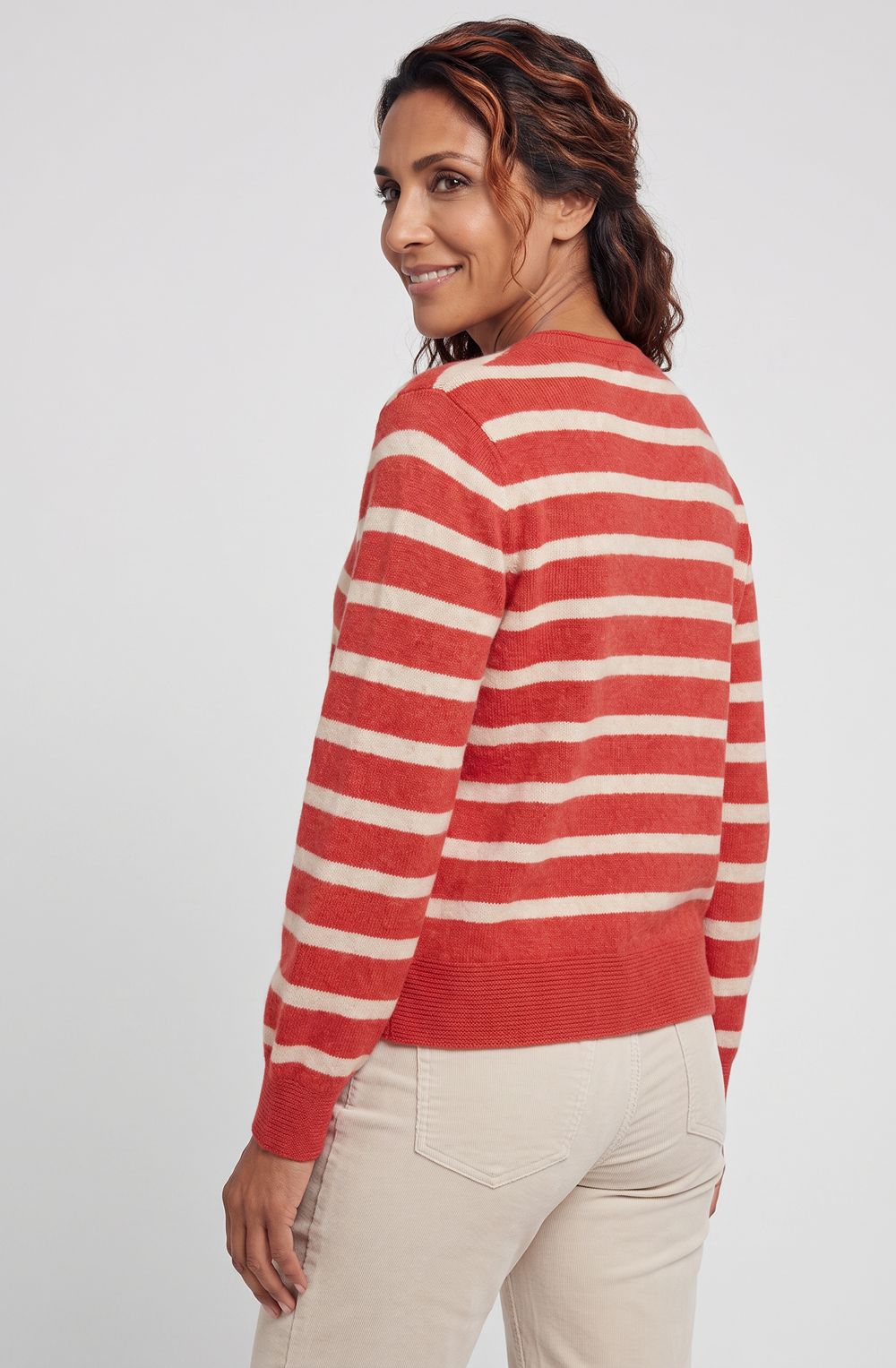 Sienna Red Striped Round Neck Henny Jumper