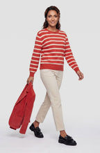 Sienna Red Striped Round Neck Henny Jumper