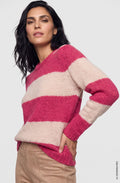 Redberry Stripe Chunky Knit Oversized Cora Jumper