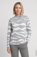 Pearl Grey Abstract Zebra Design Jumper