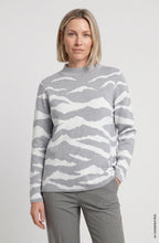 Pearl Grey Abstract Zebra Design Jumper