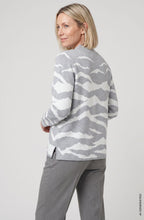 Pearl Grey Abstract Zebra Design Jumper