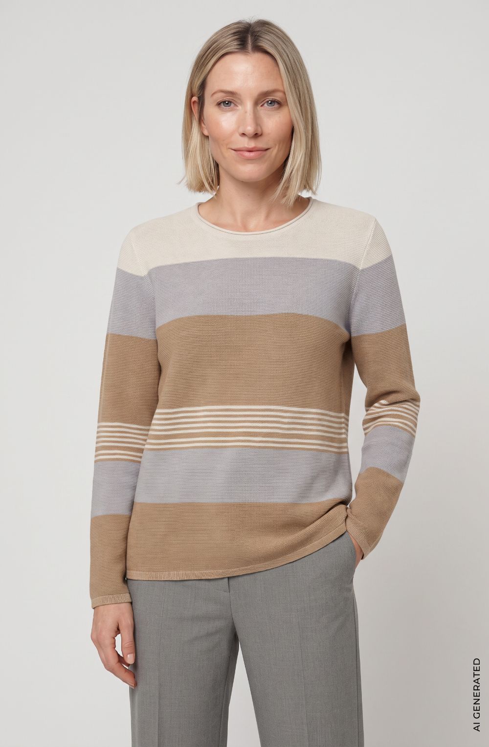 Hazelnut Colour Block Jumper