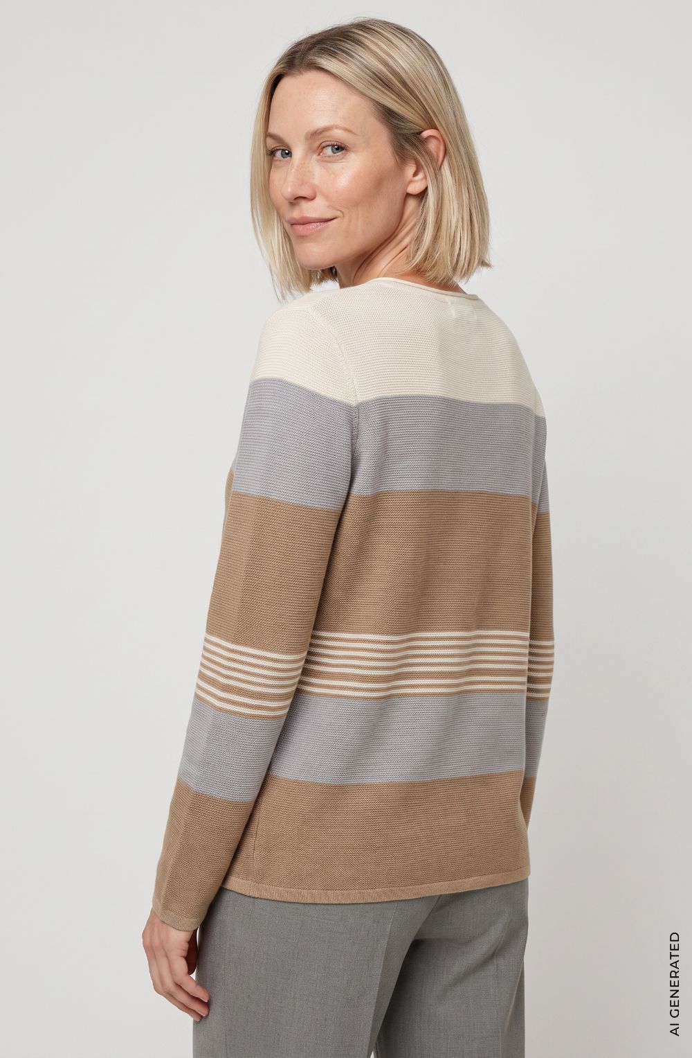 Hazelnut Colour Block Jumper