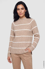 Hazelnut Melange Contrast Stitch Design Henny Jumper