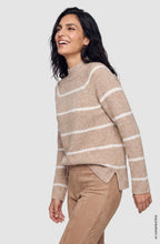 Hazelnut Melange Contrast Stitch Design Henny Jumper
