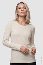 Almond Beige Long Sleeved Jersey Top