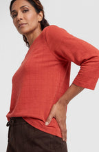 Sienna Red Square Red Stitch Top