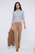Pearl Grey Turtleneck Edda Jersey Top
