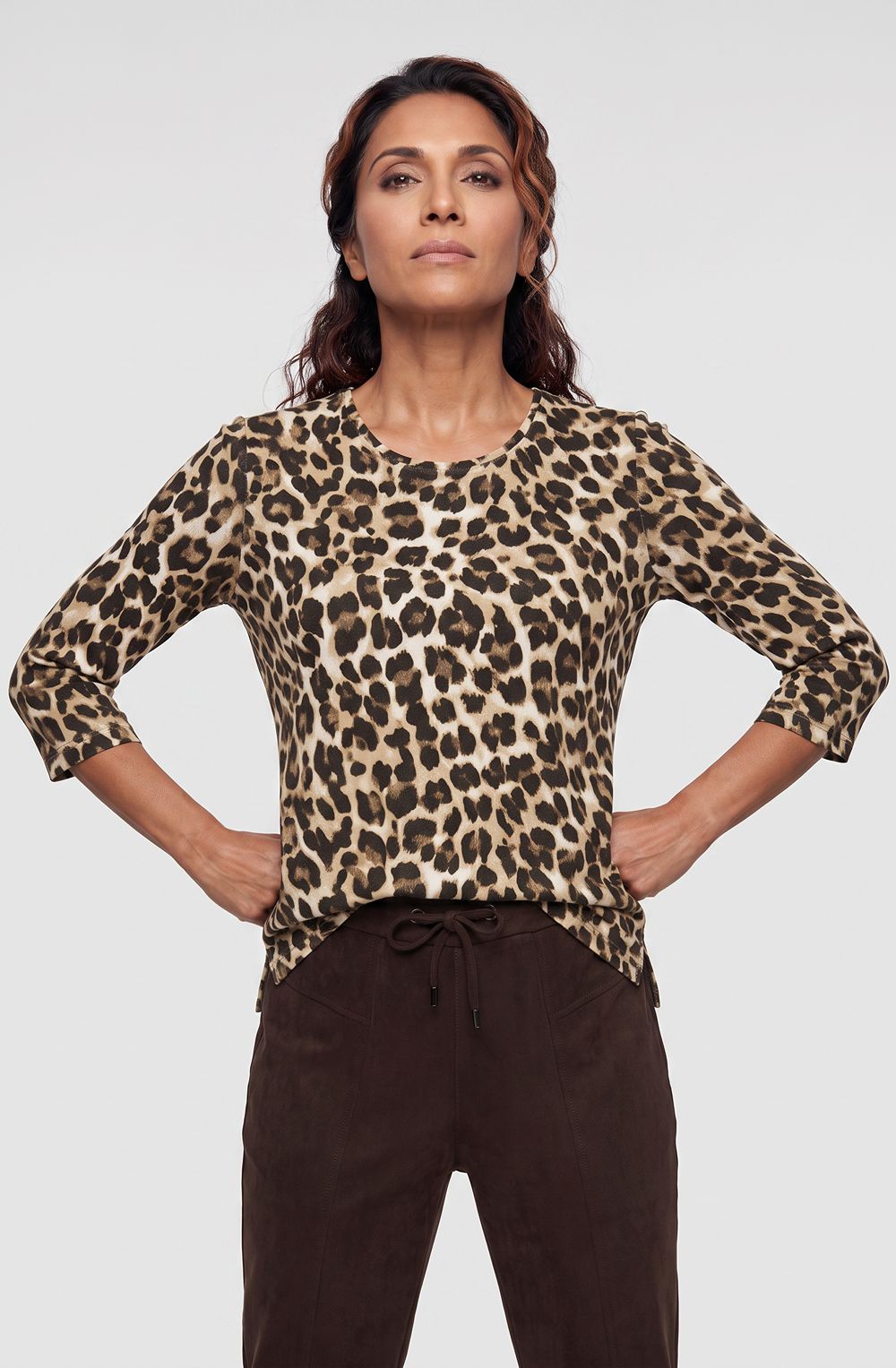 Coffee Bean Animal Print Edda Top