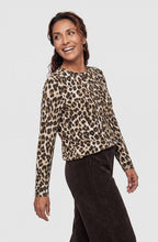 Coffee Bean Animal Print Jersey Blouse
