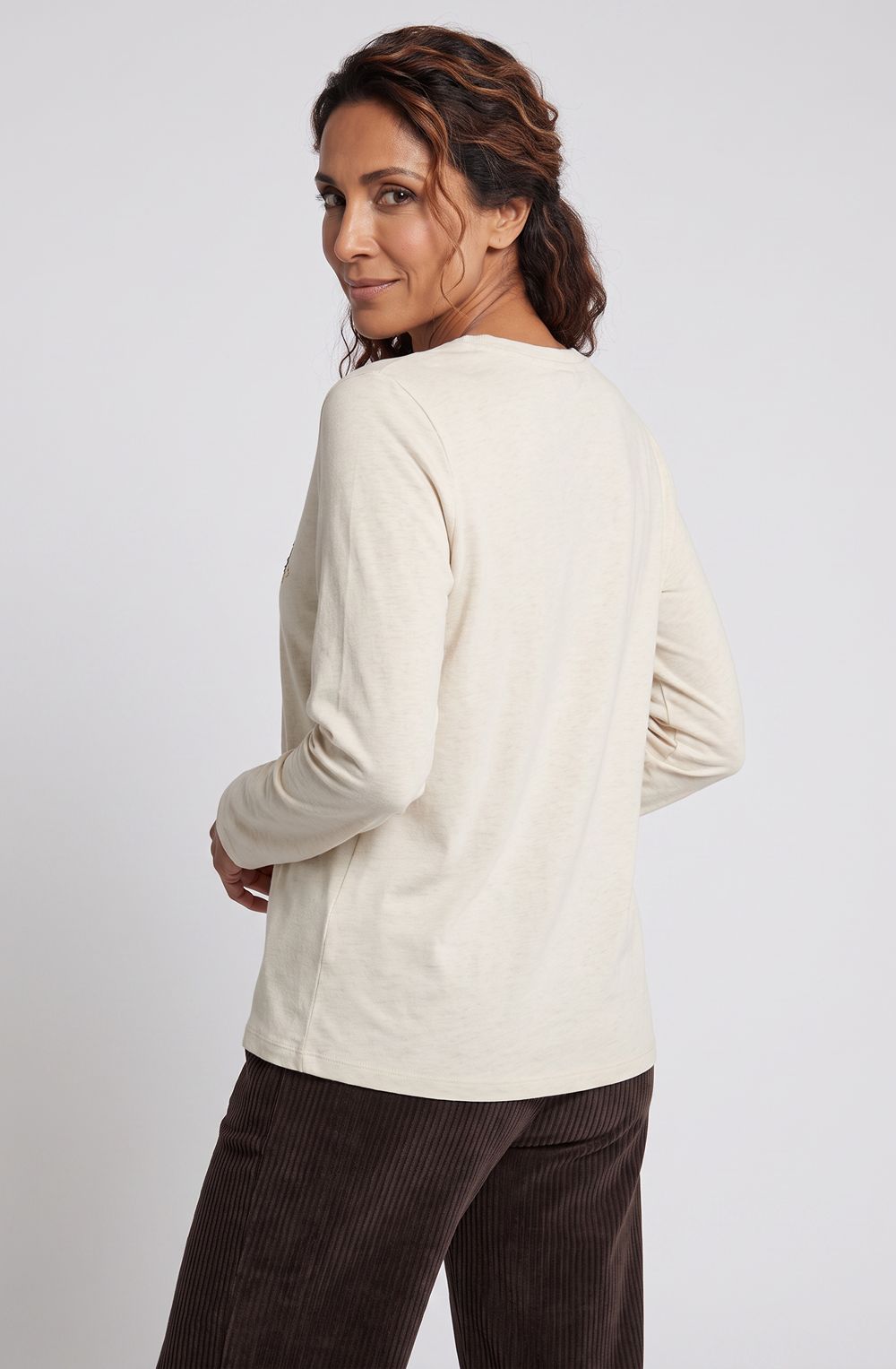 Almond Beige Boho Style Hannah Top