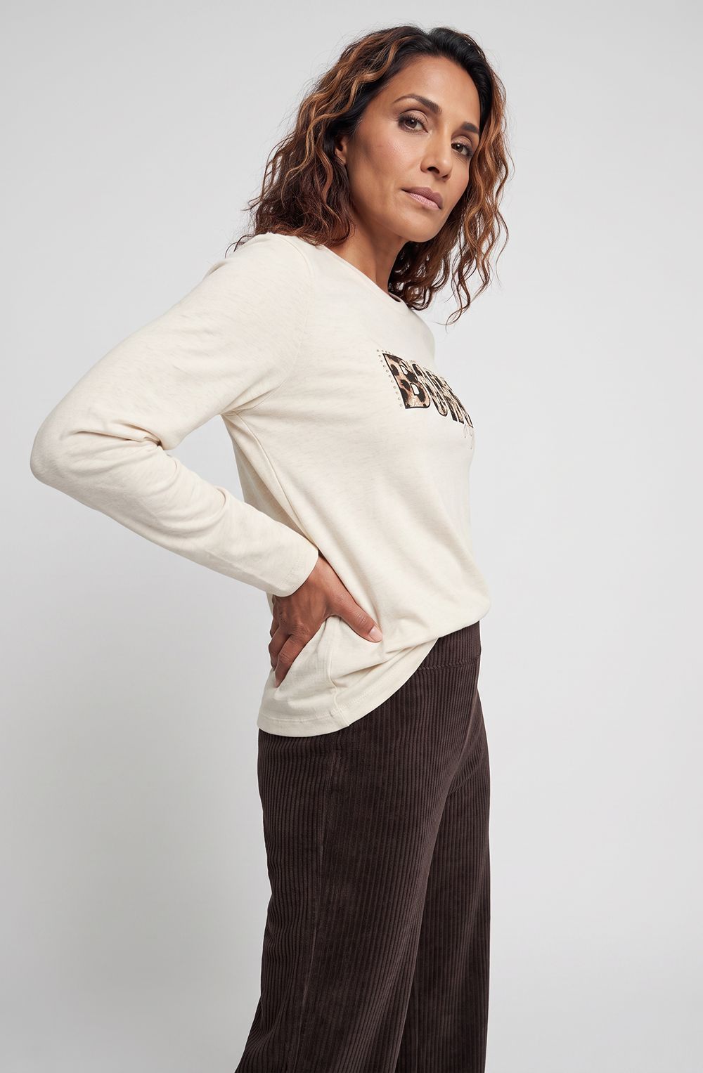 Almond Beige Boho Style Hannah Top