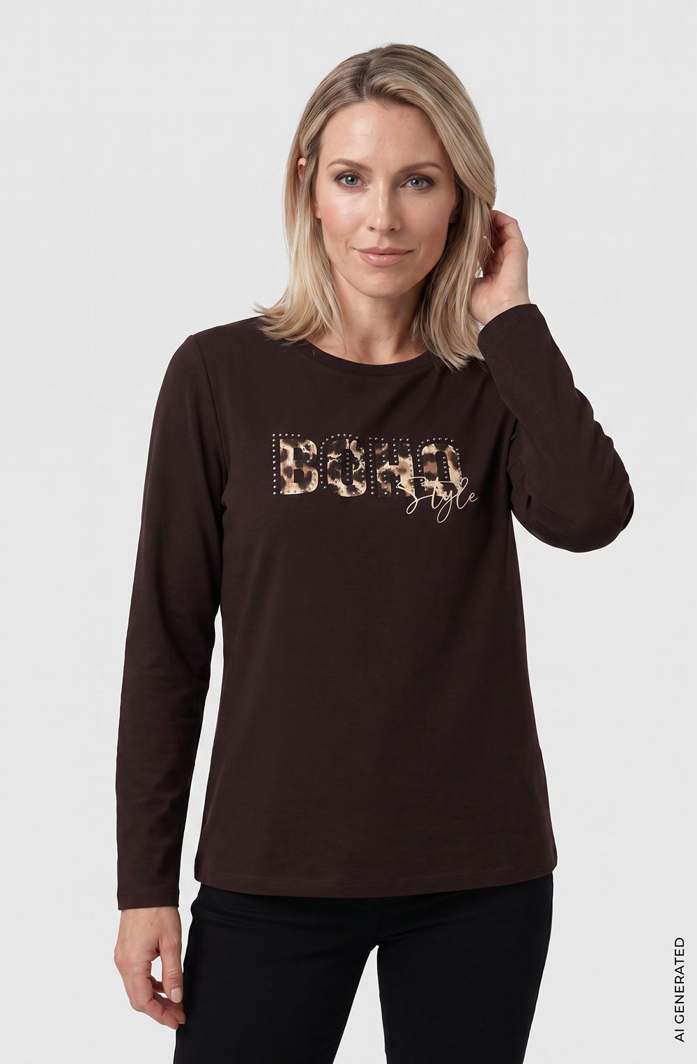 Coffee Bean Boho Style Hannah Top