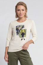 Almond Beige Modern Balance Placement Print Edda Top