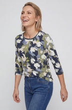 Moss Green Graphic Print Hannah Top