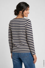Ink Blue Striped Relaxed Fit Hannah Top