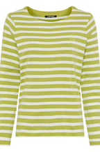 Wild Lime Striped Relaxed Fit Hannah Top