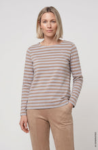 Hazelnut Striped Relaxed Fit Hannah Top