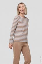 Hazelnut Striped Relaxed Fit Hannah Top