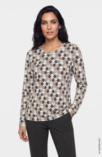 Almond Beige Abstract Design Top
