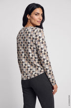 Almond Beige Abstract Design Top