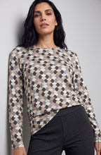 Almond Beige Abstract Design Top