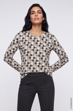 Almond Beige Abstract Design Top